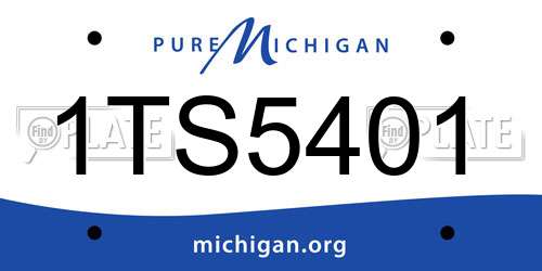 1TS5401 Michigan License Plate
