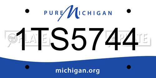 1TS5744 Michigan License Plate