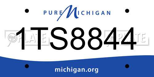 1TS8844 Michigan License Plate