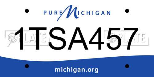 1TSA457 Michigan License Plate
