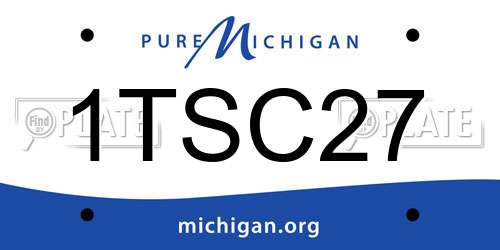 1TSC27 Michigan License Plate