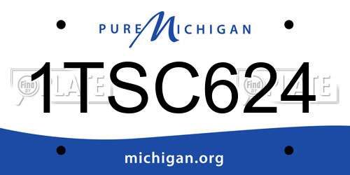 1TSC624 Michigan License Plate