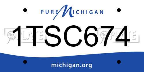 1TSC674 Michigan License Plate