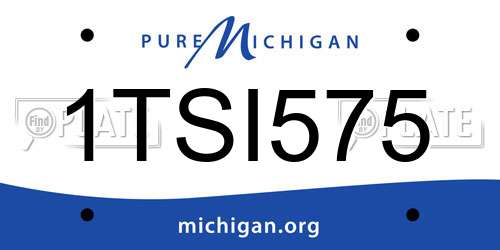 1TSI575 Michigan License Plate