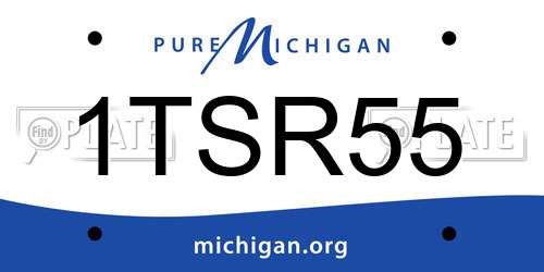 1TSR55 Michigan License Plate