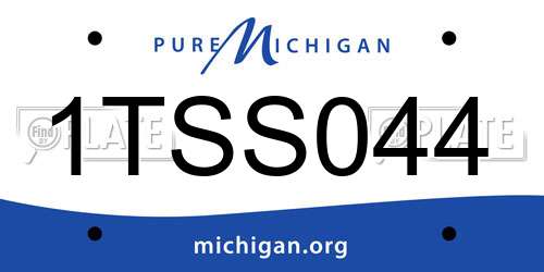 1TSS044 Michigan License Plate