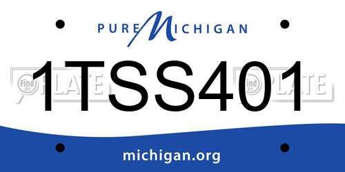 1TSS401 Michigan License Plate