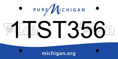 1TST356 Michigan License Plate