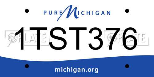 1TST376 Michigan License Plate