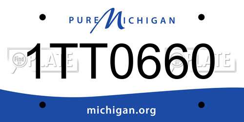 1TT0660 Michigan License Plate