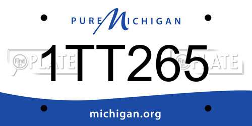 1TT265 Michigan License Plate