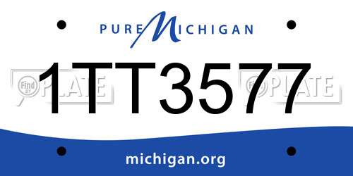 1TT3577 Michigan License Plate