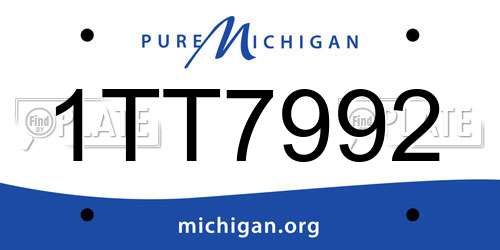 1TT7992 Michigan License Plate