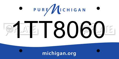 1TT8060 Michigan License Plate