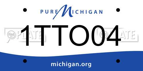 1TTO04 Michigan License Plate