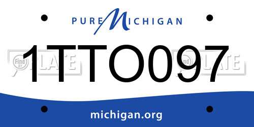 1TTO097 Michigan License Plate