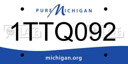 1TTQ092 Michigan License Plate