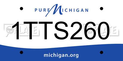 1TTS260 Michigan License Plate
