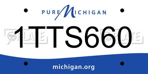 1TTS660 Michigan License Plate