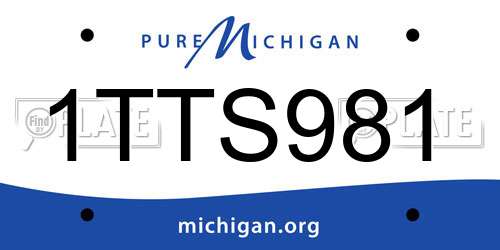 1TTS981 Michigan License Plate