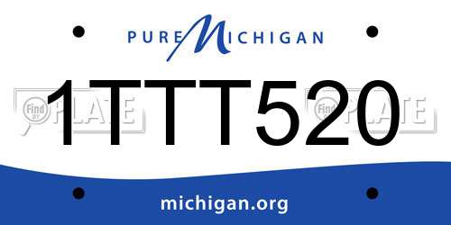 1TTT520 Michigan License Plate
