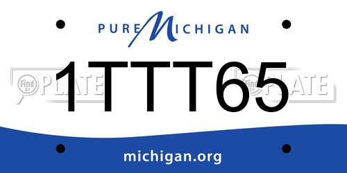 1TTT65 Michigan License Plate