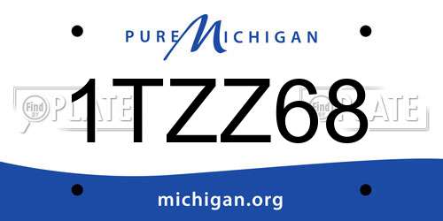 1TZZ68 Michigan License Plate