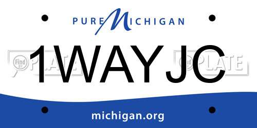 1WAYJC Michigan License Plate