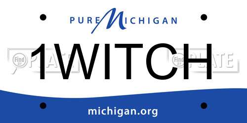 1WITCH Michigan License Plate
