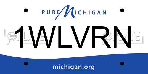 1WLVRN Michigan License Plate