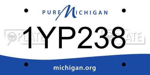 1YP238 Michigan License Plate