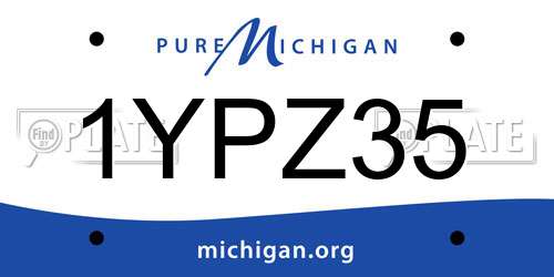 1YPZ35 Michigan License Plate
