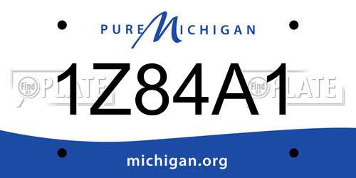1Z84A1 Michigan License Plate