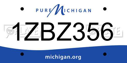 1ZBZ356 Michigan License Plate