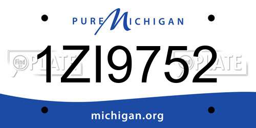 1ZI9752 Michigan License Plate