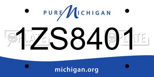 1ZS8401 Michigan License Plate