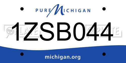 1ZSB044 Michigan License Plate