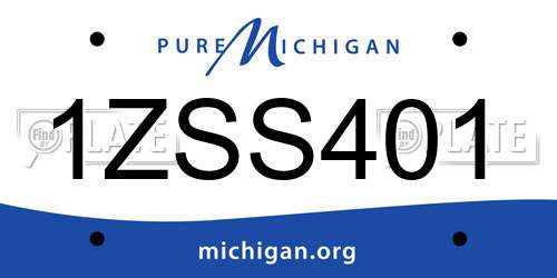 1ZSS401 Michigan License Plate