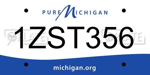 1ZST356 Michigan License Plate