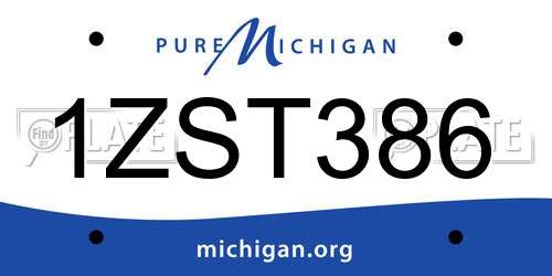 1ZST386 Michigan License Plate