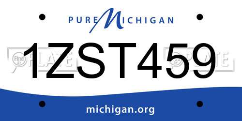 1ZST459 Michigan License Plate