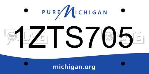 1ZTS705 Michigan License Plate