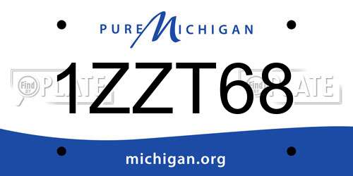 1ZZT68 Michigan License Plate