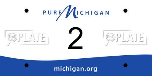 2 Michigan License Plate