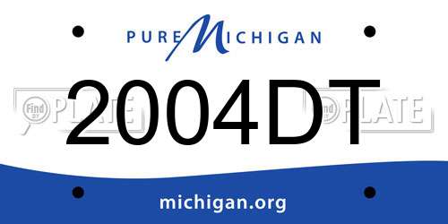2004DT Michigan License Plate