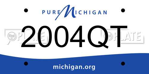 2004QT Michigan License Plate