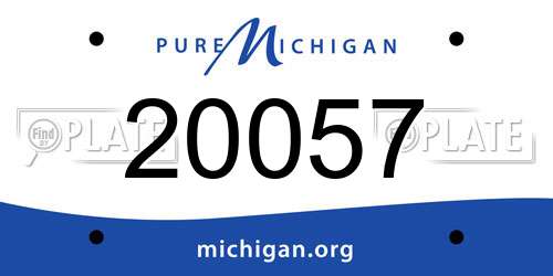 20057 Michigan License Plate