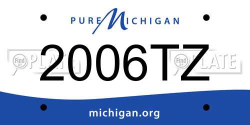 2006TZ Michigan License Plate