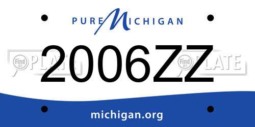2006ZZ Michigan License Plate