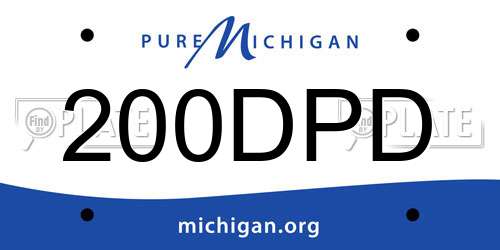 200DPD Michigan License Plate